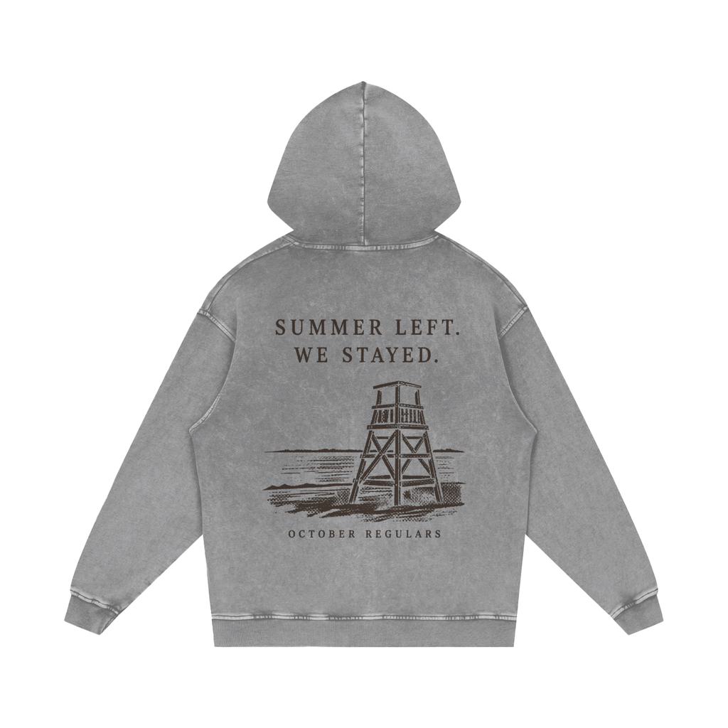SummerLeftWeStayed,Hoodies,LifeguardGraphic,SnowWash,Oversized,OffSeason,Drop001